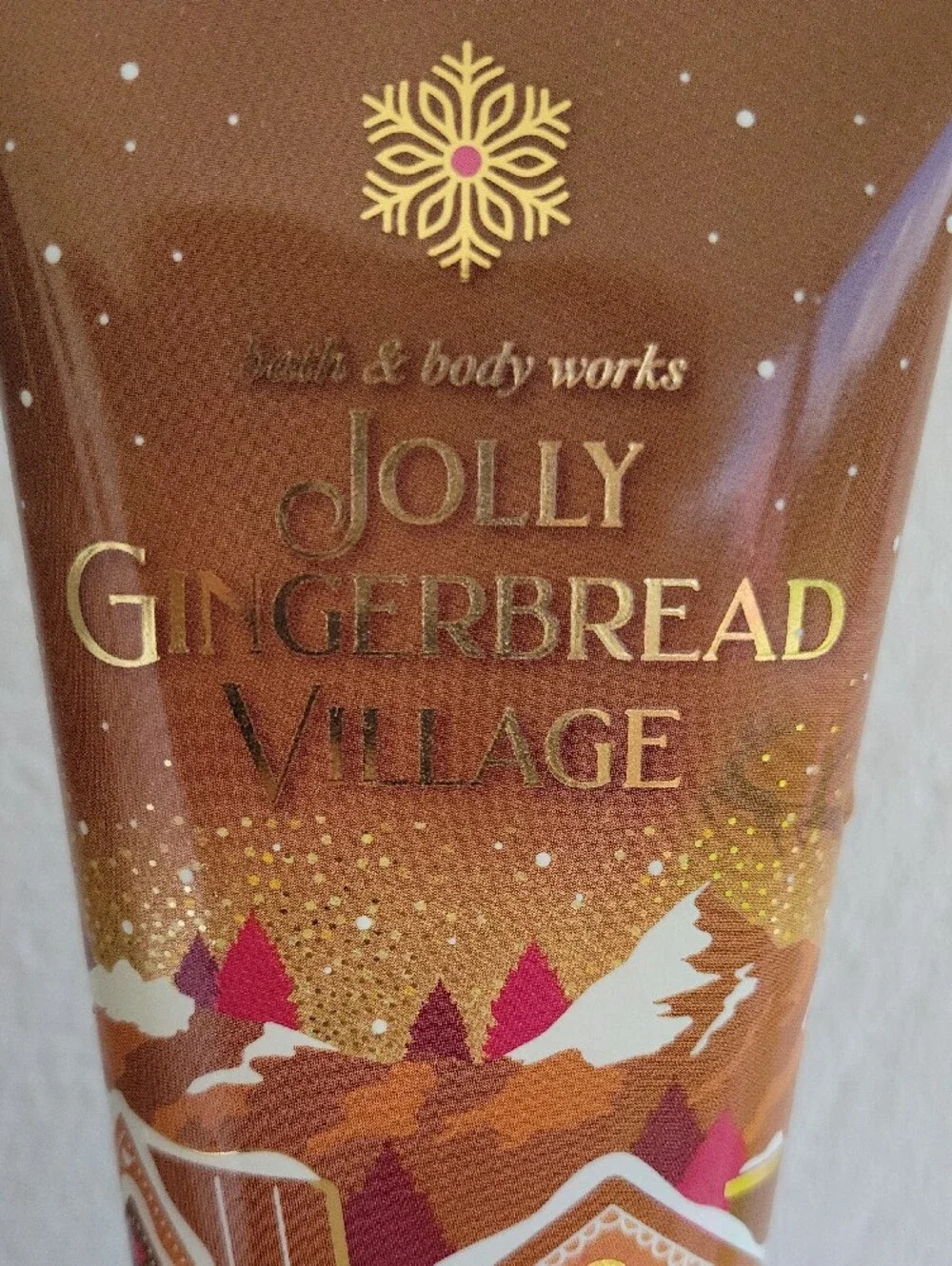 Bath & Body Works Jolly Gingerbread Village Body Cream - Brown & Gold